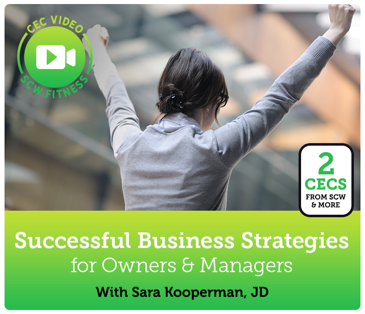 CEC Video Course: Successful Business Strategies for Owners and Managers